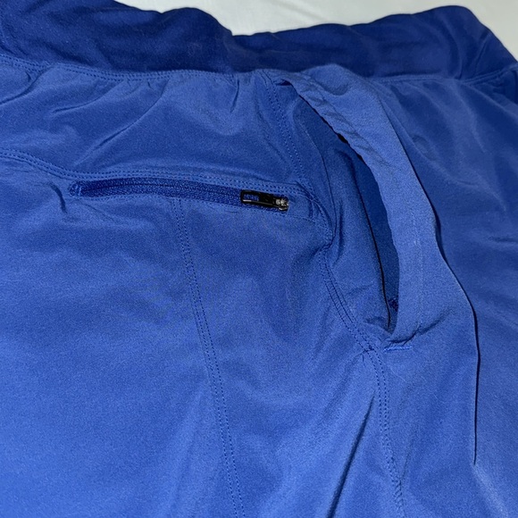 Blue Lululemon athletic shorts. - Picture 4 of 5
